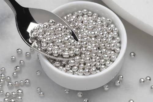 ২  মি.মি. সিলভার সুগারবল। 2mm silver sugarball