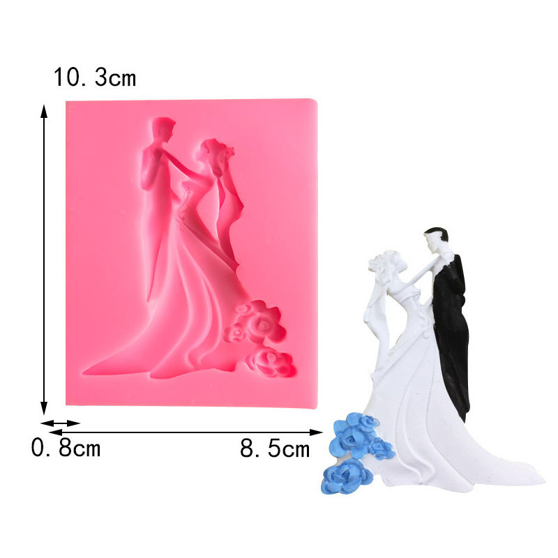 কাপল সিলিকন ফনডেন্ট মোল্ড।  Couple Silicon fondant mold