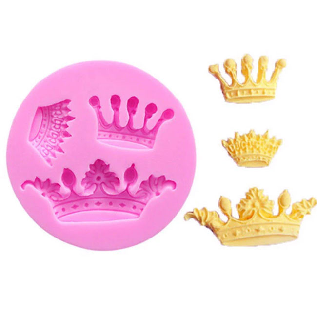 ক্রাউন সিলিকন ফনডেন্ট মোল্ড।  Crown Silicon fondant mold