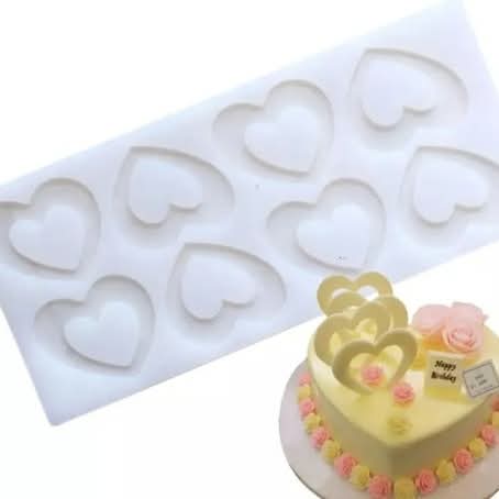 ২লেয়ার ৮ লাভ সাদা সিলিকন চকলেট মোল্ড 2layer 8pc love white silicon chocolate mold