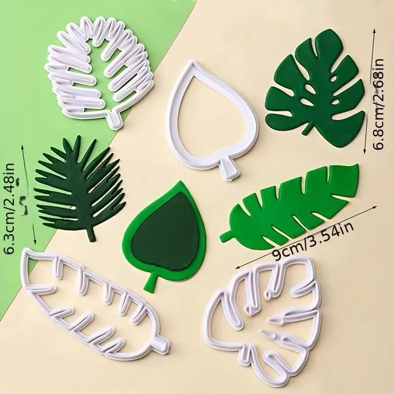 ৪ ধরনের পাতা ফনডেন্ট কাটার। 4type leaf fondent cutter