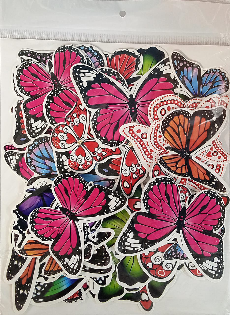 ৩ডি প্রজাপতি স্টিকার (৫০পিছ সেট) 3D Butterfly stickers (50pc set)