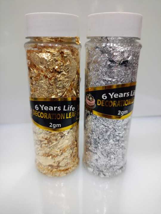 এডিবল গোল্ডেন +সিলভার  তবক (২গ্রাম) Edible Golden+ Silver Leaf (2gm)