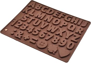 নাম্বার+লেটার চকলেট মোল্ড / number letter silicon chocolate mold