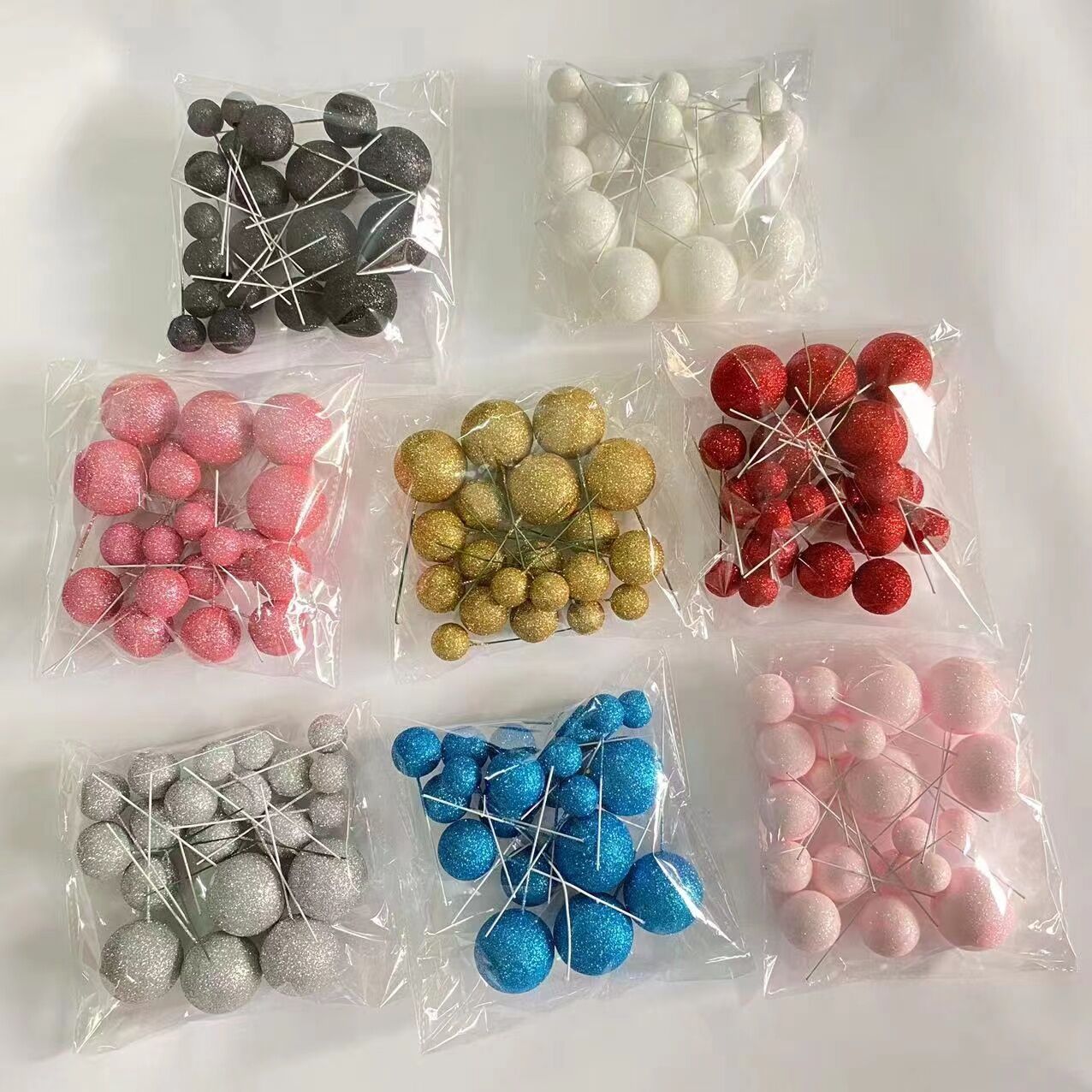 জরি বল টপার / glitter ball topper