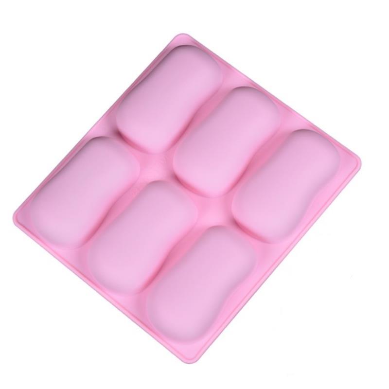 ৬হোল ওভাল সিলিকন সোপ মোল্ড 6hole oval silicon soap mould