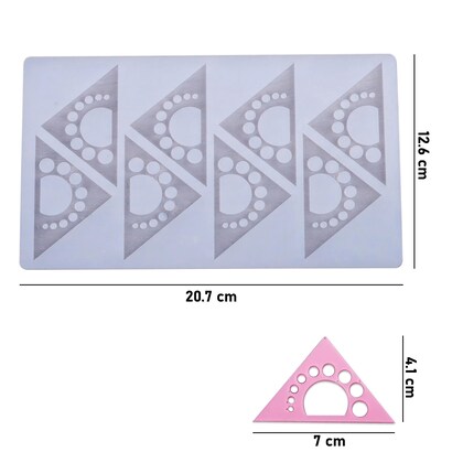 ট্রাইএংগেল সাদা সিলিকন চকলেট মোল্ড Triangle white silicon chocolate mould