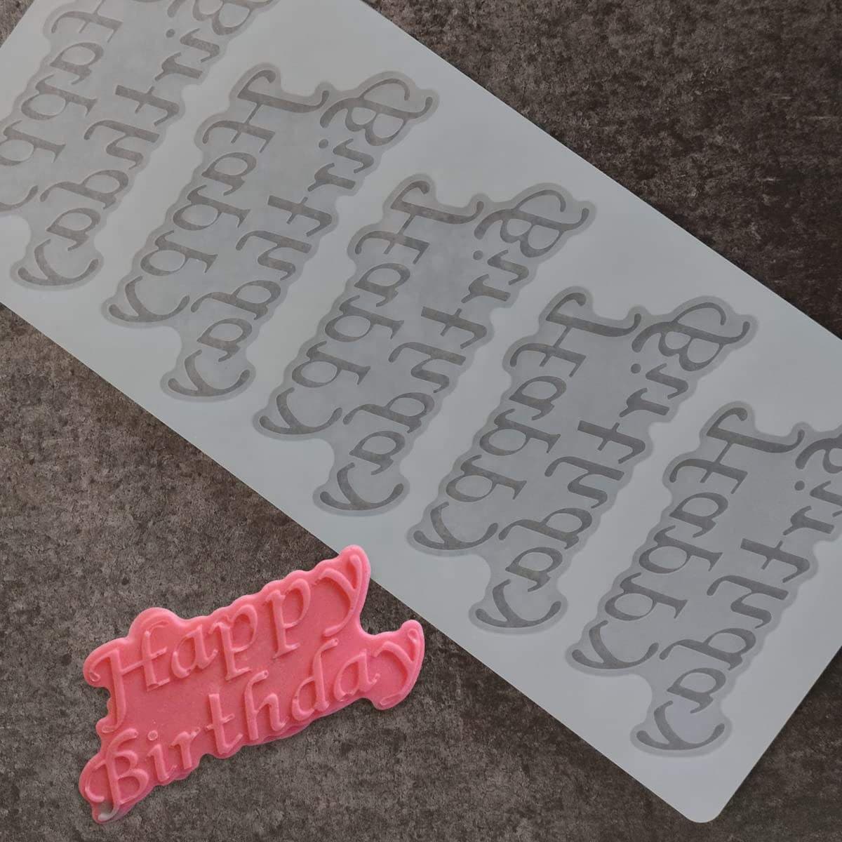 5ইন1বার্থডে সাদা সিলিকন চকলেট মোল্ড 5in1 barthday  white silicon chocolate mould