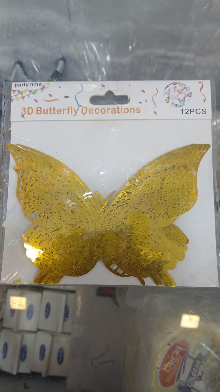 3d butterfly sticker (12p)